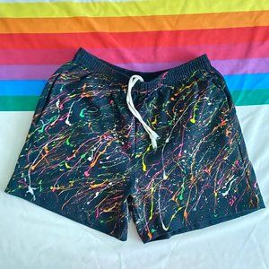 Vintage 1990's Neon Splatter Paint Shorts M
